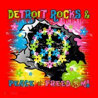 Detroit Rocks Peace Freedom Santa Hat thumb 1
