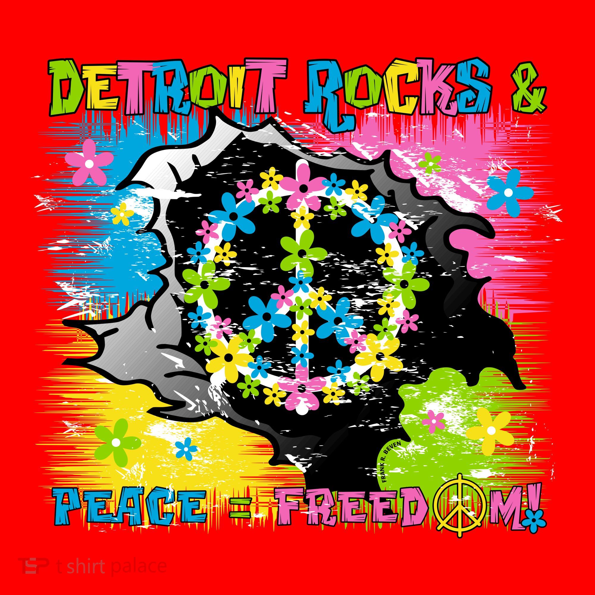 Detroit Rocks Peace Freedom Santa Hat