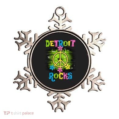 Detroit Rocks Peace Ornament