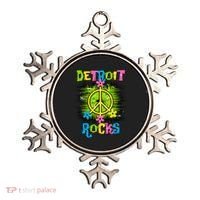 Detroit Rocks Peace Ornament thumb 0