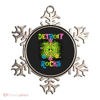 Detroit Rocks Peace Ornament