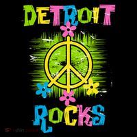 Detroit Rocks Peace Ornament thumb 1