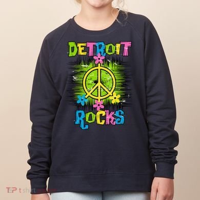 Detroit Rocks Peace Women's Sweatshirt