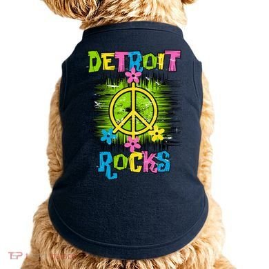 Detroit Rocks Peace Doggie Tank
