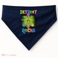 Detroit Rocks Peace USA-Made Doggie Bandana thumb 0