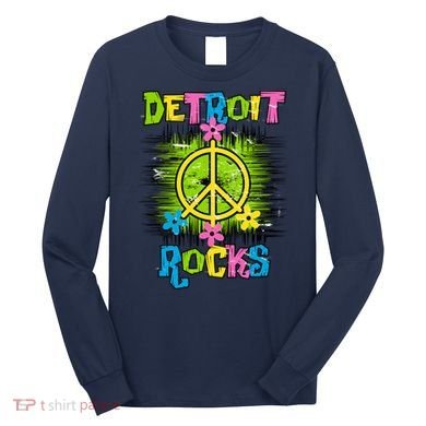 Detroit Rocks Peace Long Sleeve Shirt