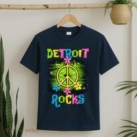 Detroit Rocks Peace T-Shirt thumb 2