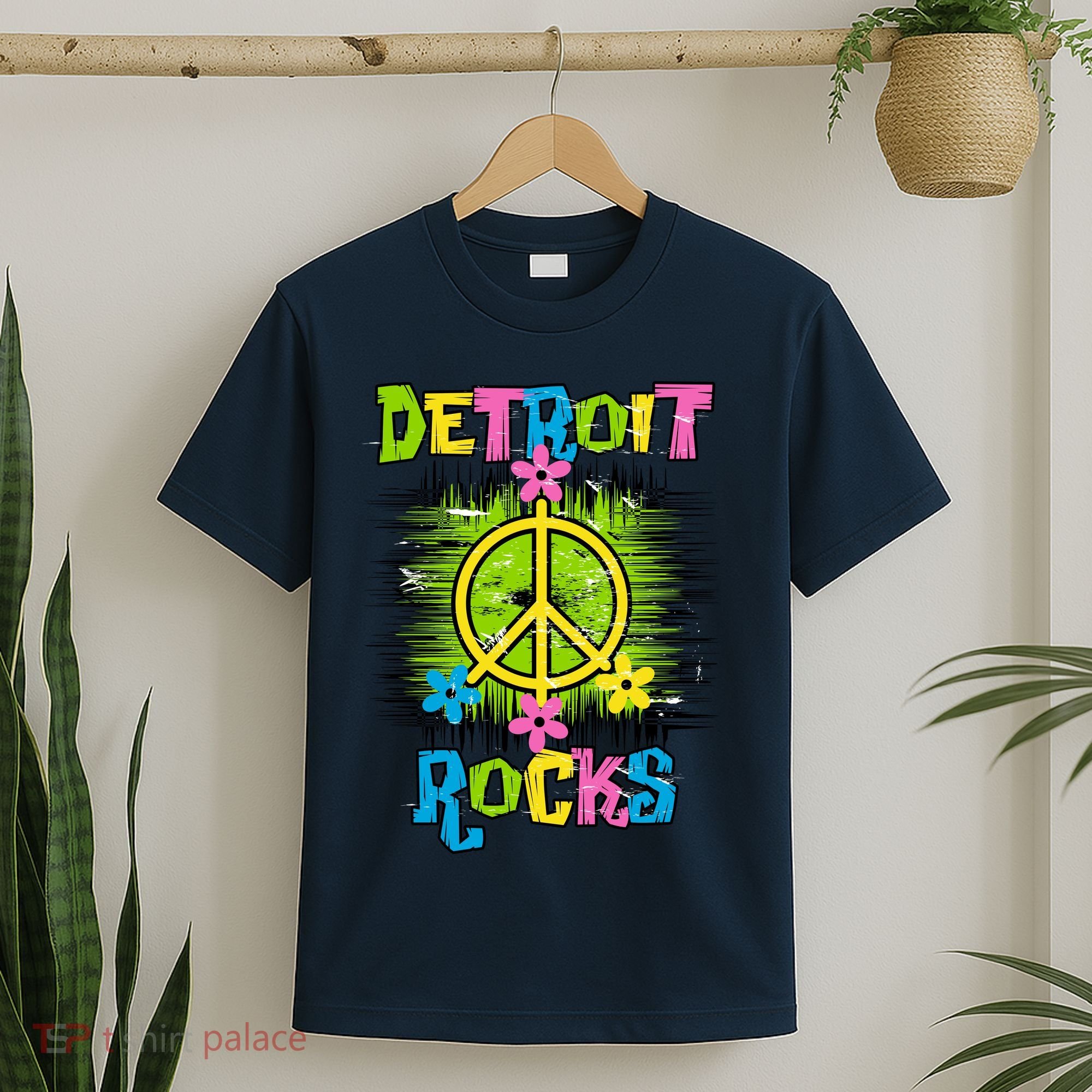 Detroit Rocks Peace T-Shirt