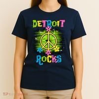 Detroit Rocks Peace T-Shirt thumb 4