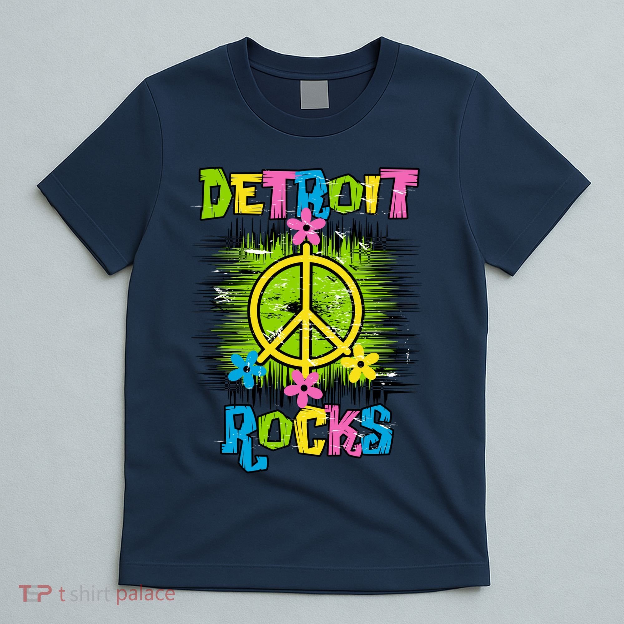 Detroit Rocks Peace T-Shirt