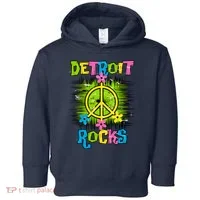 Detroit Rocks Peace Toddler Hoodie thumb 0