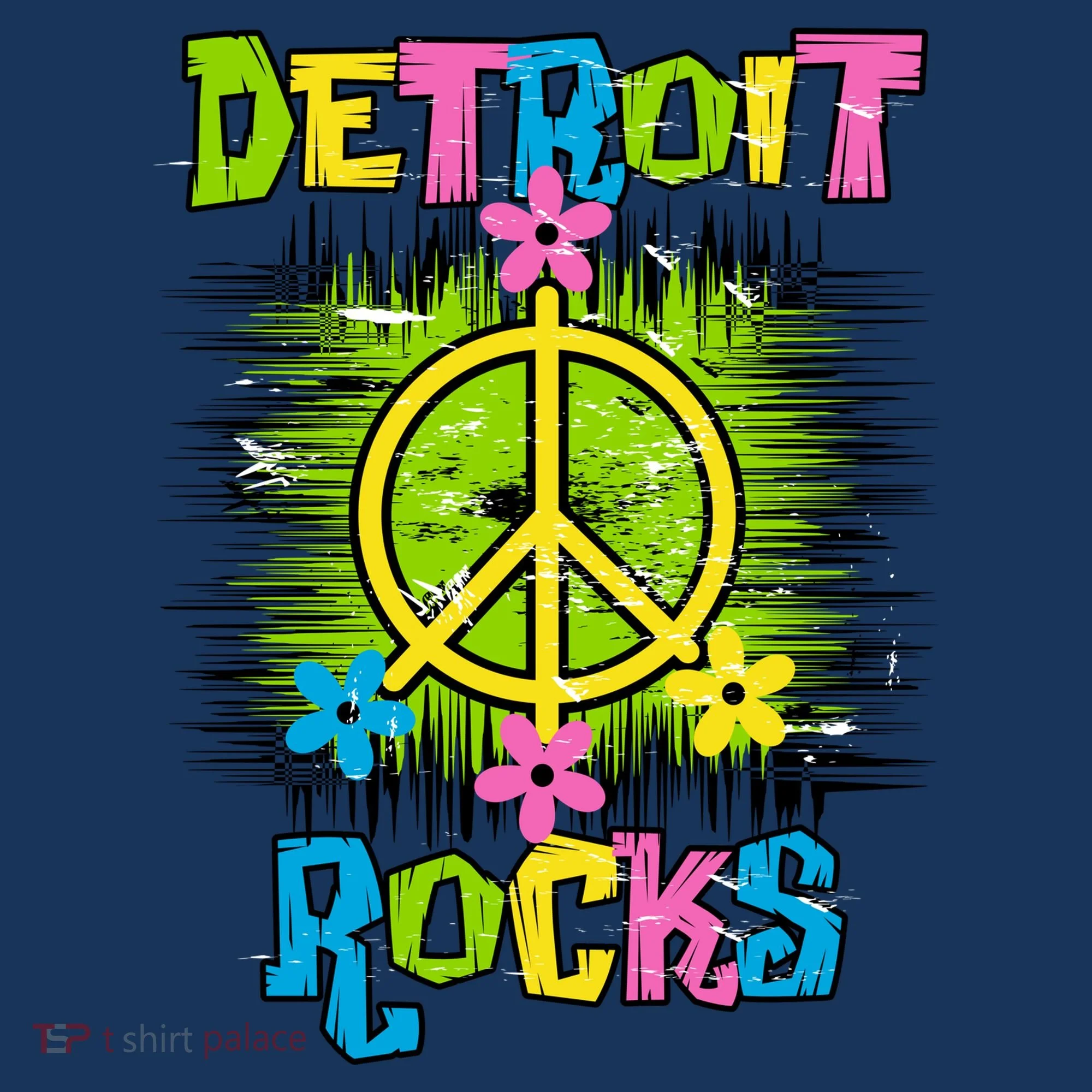 Detroit Rocks Peace Toddler Hoodie