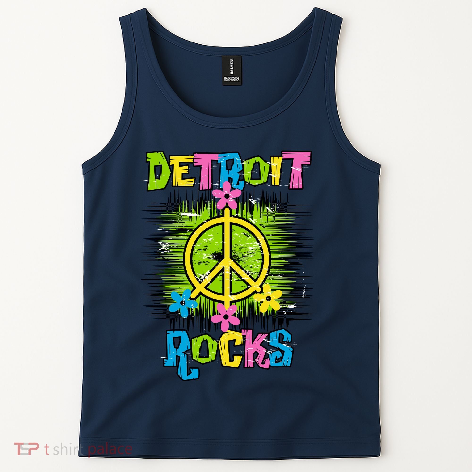 Detroit Rocks Peace Tank Top