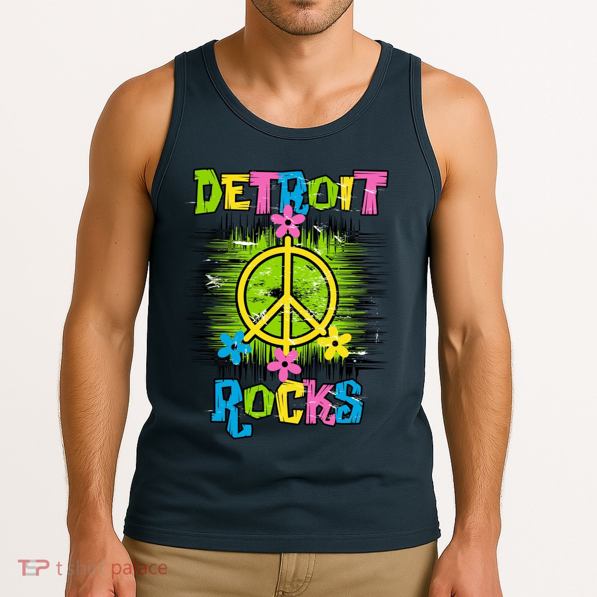 Detroit Rocks Peace Tank Top