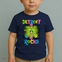Detroit Rocks Peace Toddler T-Shirt thumb 2