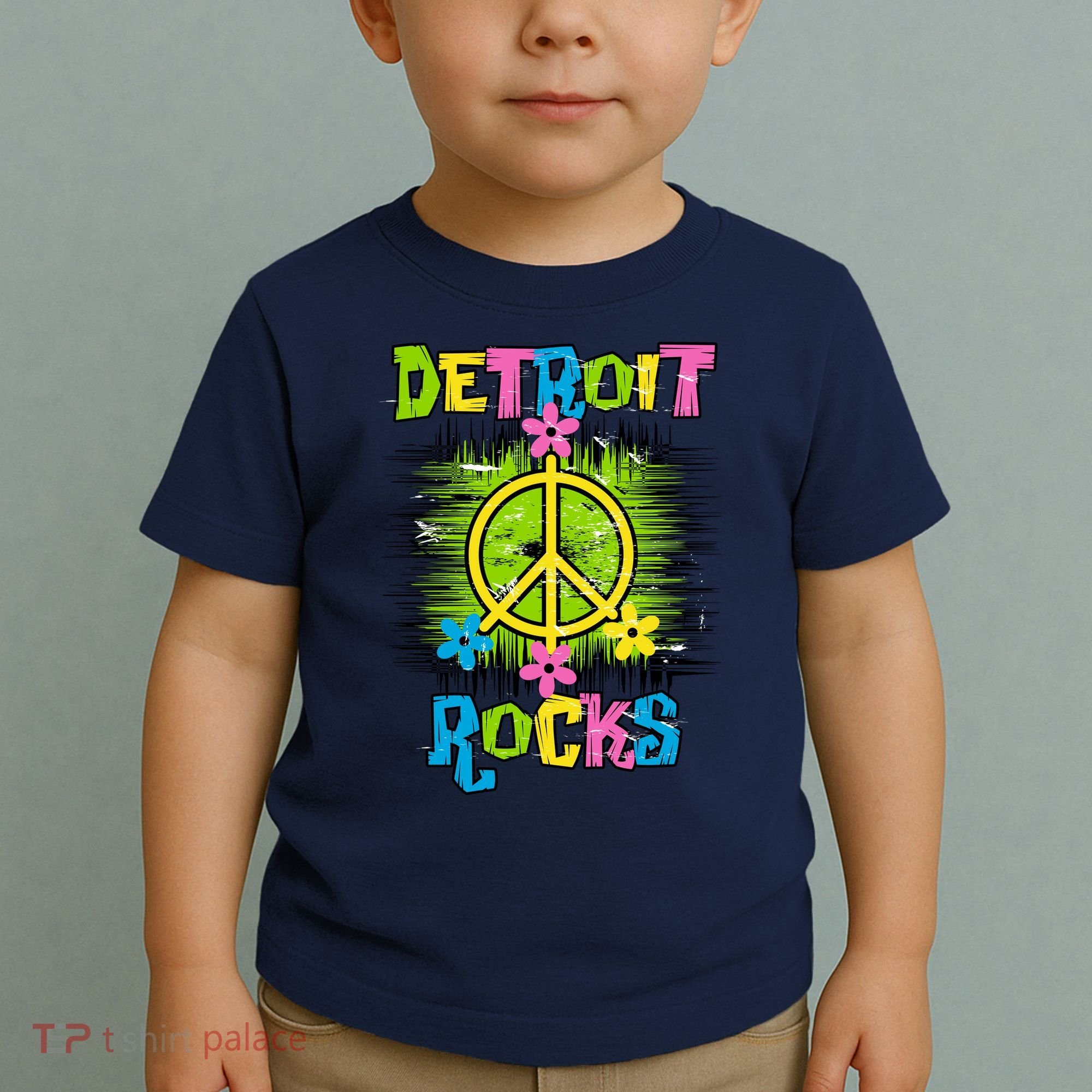 Detroit Rocks Peace Toddler T-Shirt