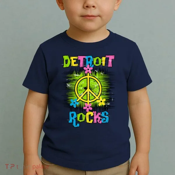 Detroit Rocks Peace Toddler T-Shirt