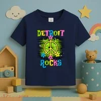 Detroit Rocks Peace Toddler T-Shirt thumb 3