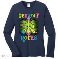 Detroit Rocks Peace Women's Long Sleeve Shirt thumb 0