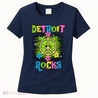 Detroit Rocks Peace Women's T-Shirt thumb 0