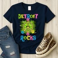 Detroit Rocks Peace Women's T-Shirt thumb 3