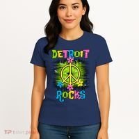 Detroit Rocks Peace Women's T-Shirt thumb 4