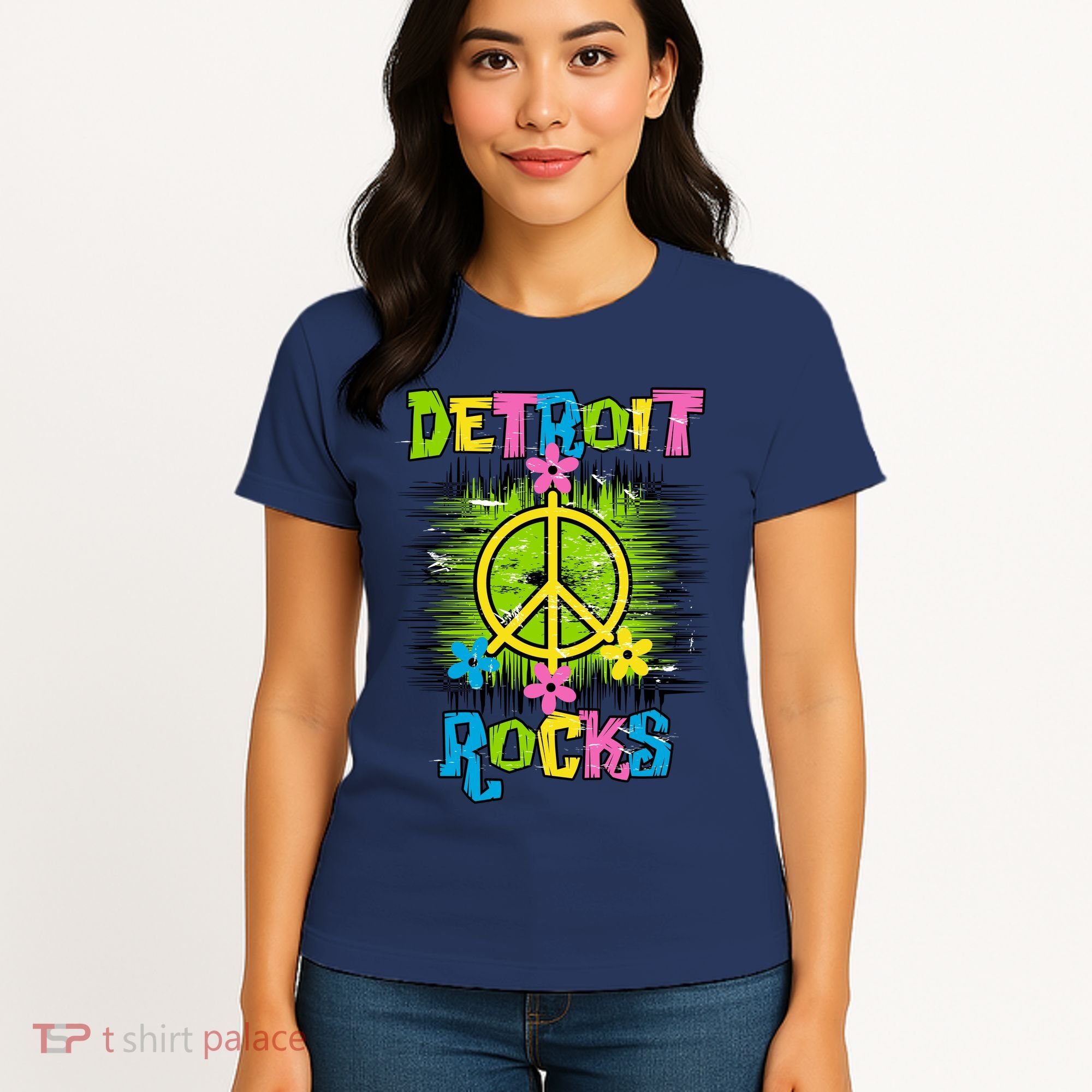 Detroit Rocks Peace Women's T-Shirt