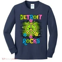 Detroit Rocks Peace Kids Long Sleeve Shirt thumb 0