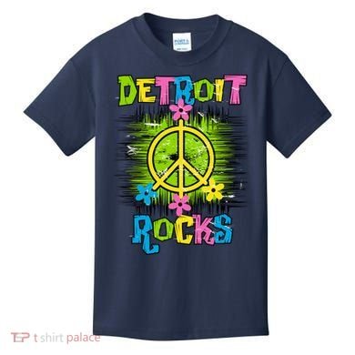 Detroit Rocks Peace Kids T-Shirt