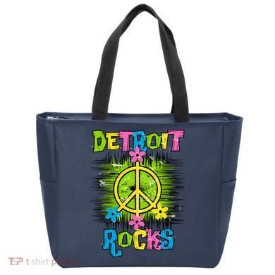 Detroit Rocks Peace Tote Bag