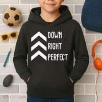 Down Right Perfect Down Syndrome Awareness Kids Hoodie thumb 2