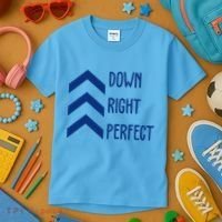 Down Right Perfect Down Syndrome Awareness Kids T-Shirt thumb 3