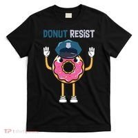 Donut Resist Police Officer Blue Line Donut Graphic Plus Size Shirt For Girl Boy T-Shirt thumb 0