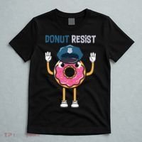 Donut Resist Police Officer Blue Line Donut Graphic Plus Size Shirt For Girl Boy T-Shirt thumb 5