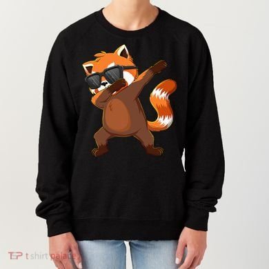 Dabbing Red Panda Wearing Sunglasses Dab Dance Women's Sweatshirt