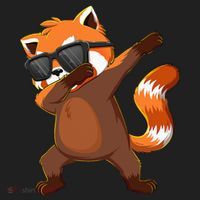 Dabbing Red Panda Wearing Sunglasses Dab Dance Women's Sweatshirt thumb 2