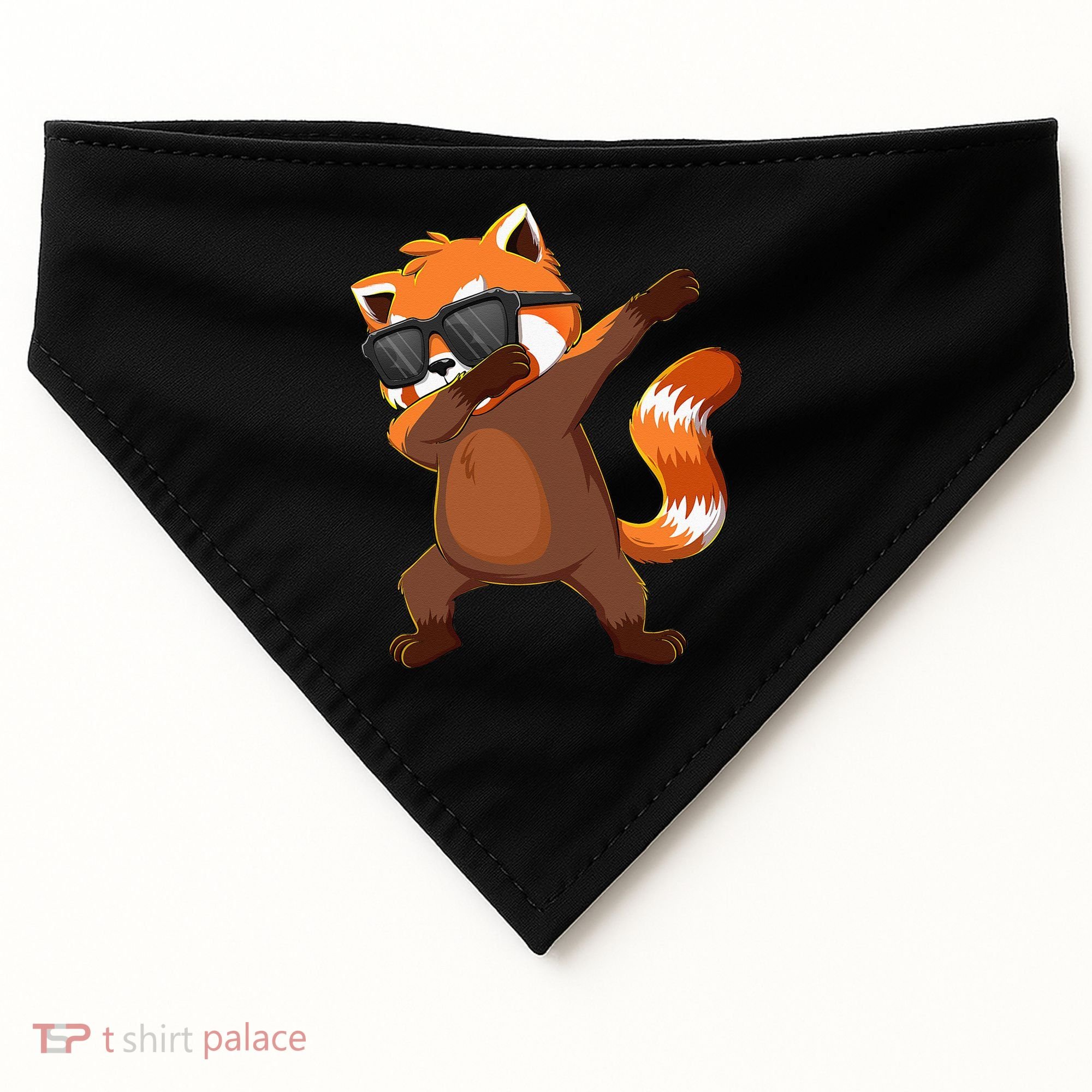 Dabbing Red Panda Wearing Sunglasses Dab Dance USA-Made Doggie Bandana