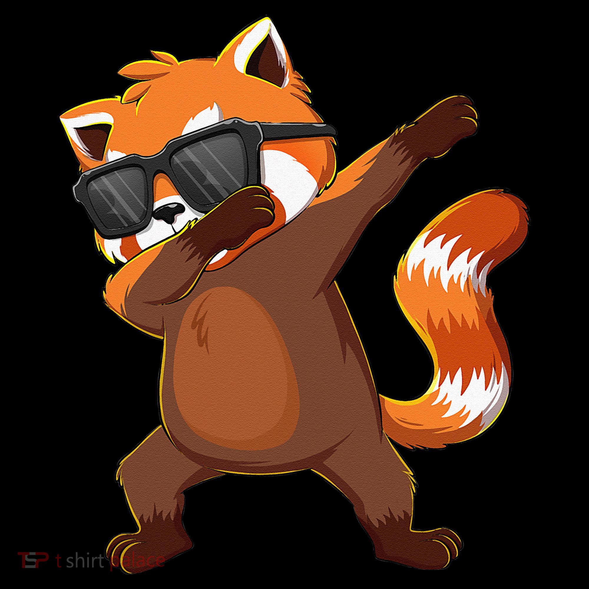Dabbing Red Panda Wearing Sunglasses Dab Dance Hoodie