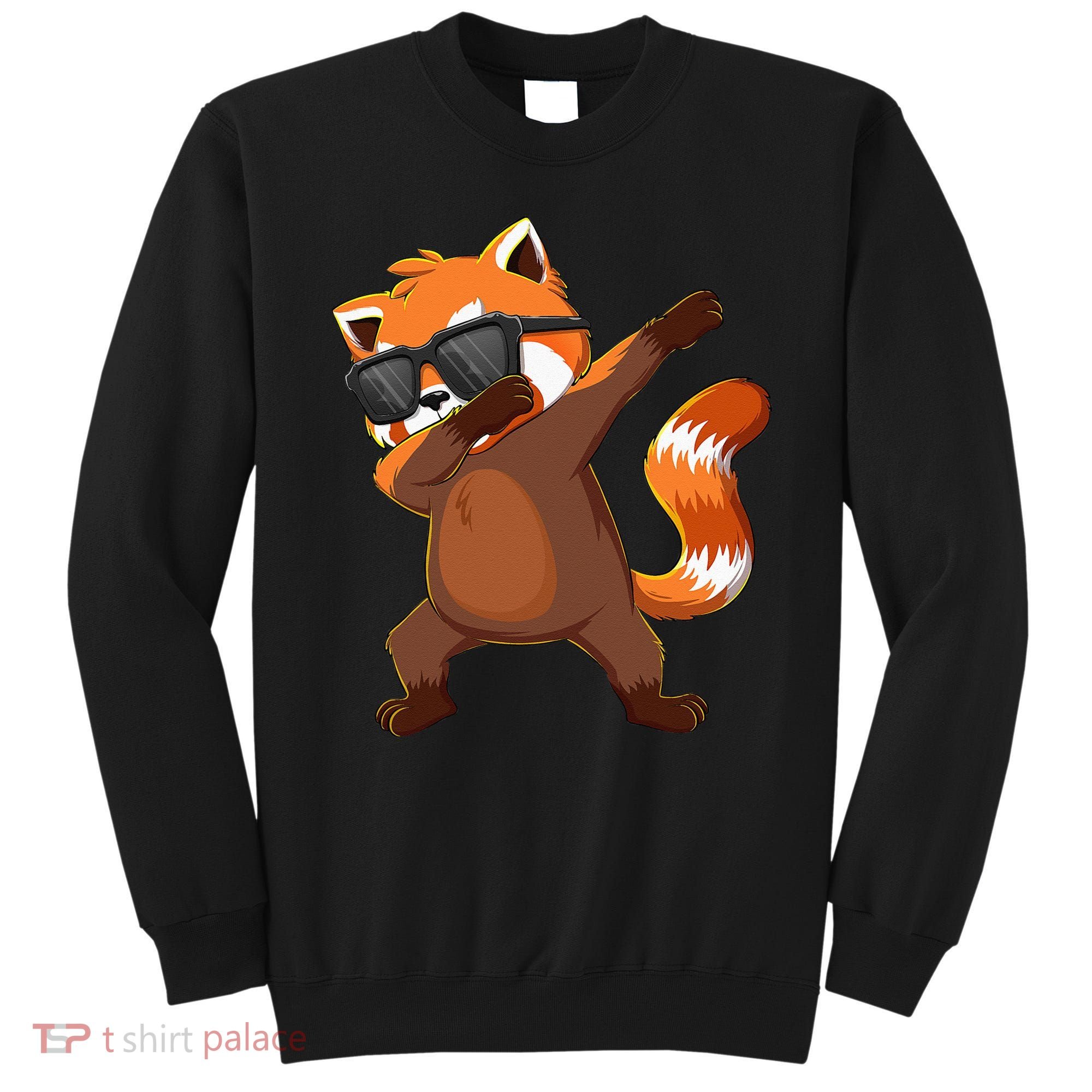 Dabbing Red Panda Wearing Sunglasses Dab Dance Sweatshirt