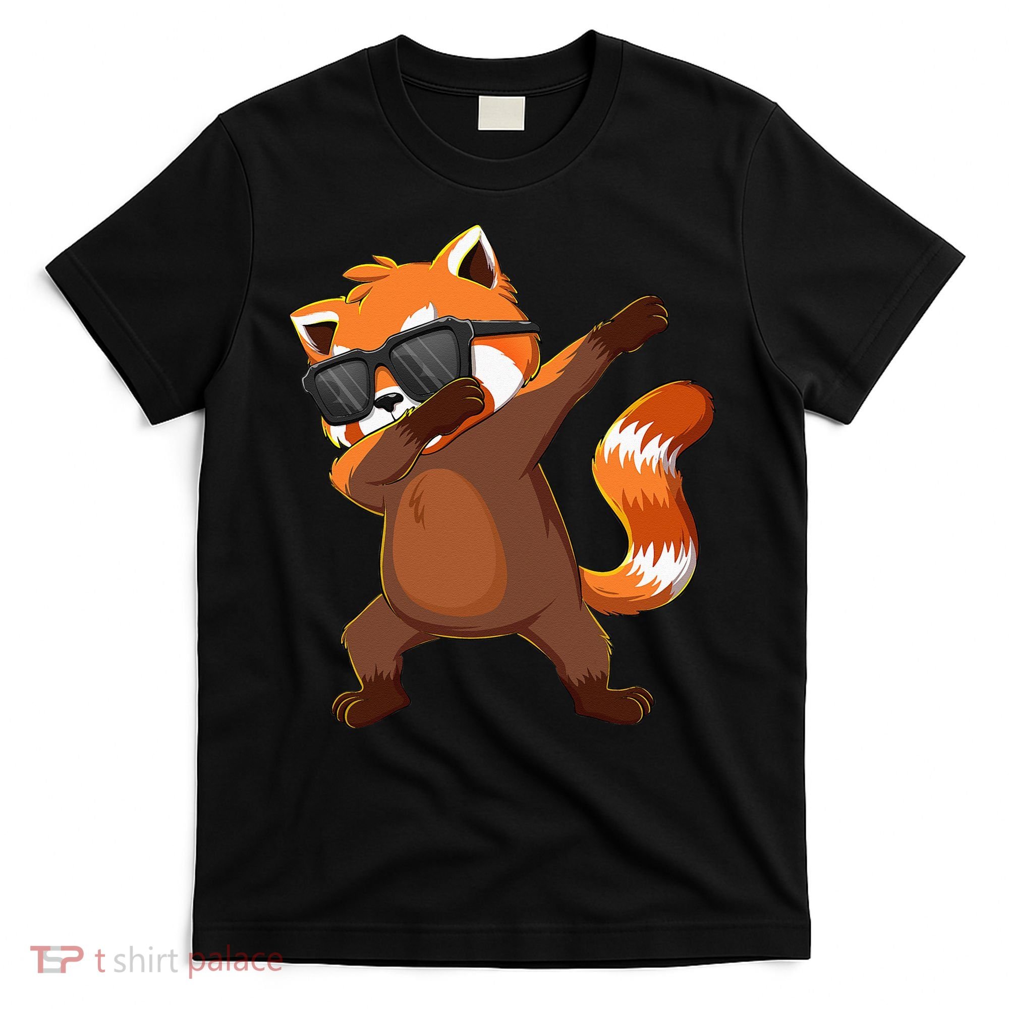 Dabbing Red Panda Wearing Sunglasses Dab Dance T-Shirt