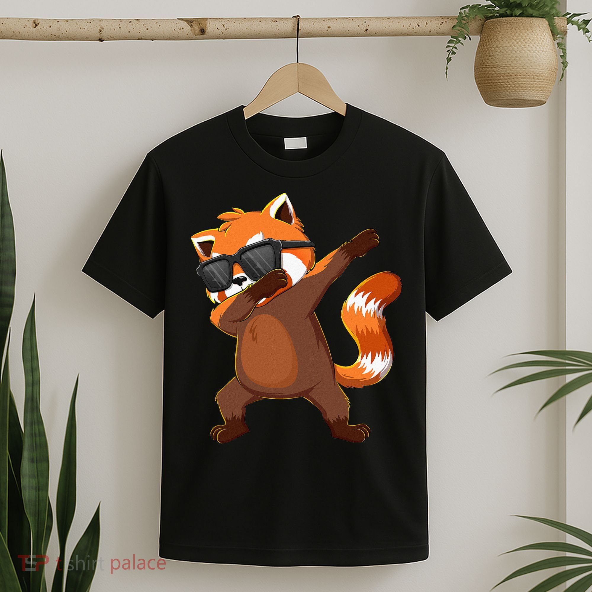 Dabbing Red Panda Wearing Sunglasses Dab Dance T-Shirt