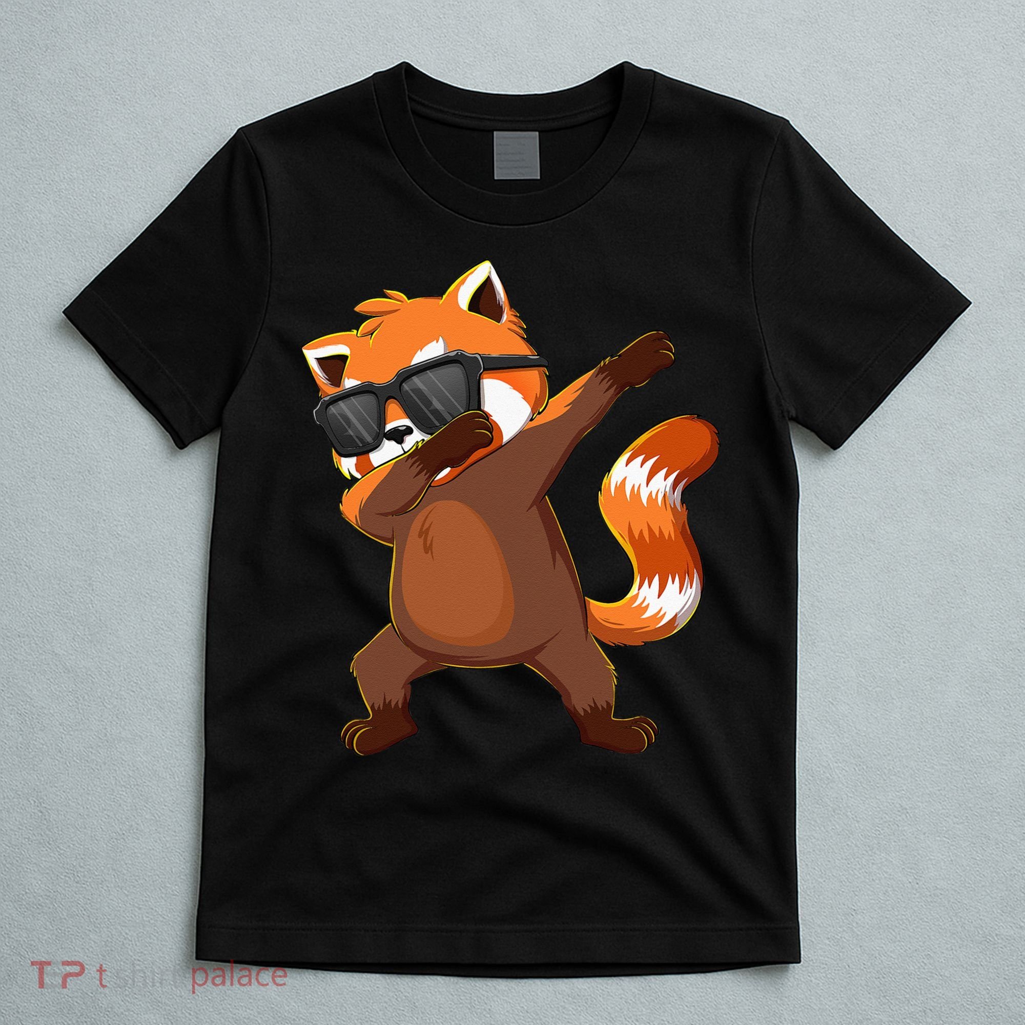 Dabbing Red Panda Wearing Sunglasses Dab Dance T-Shirt