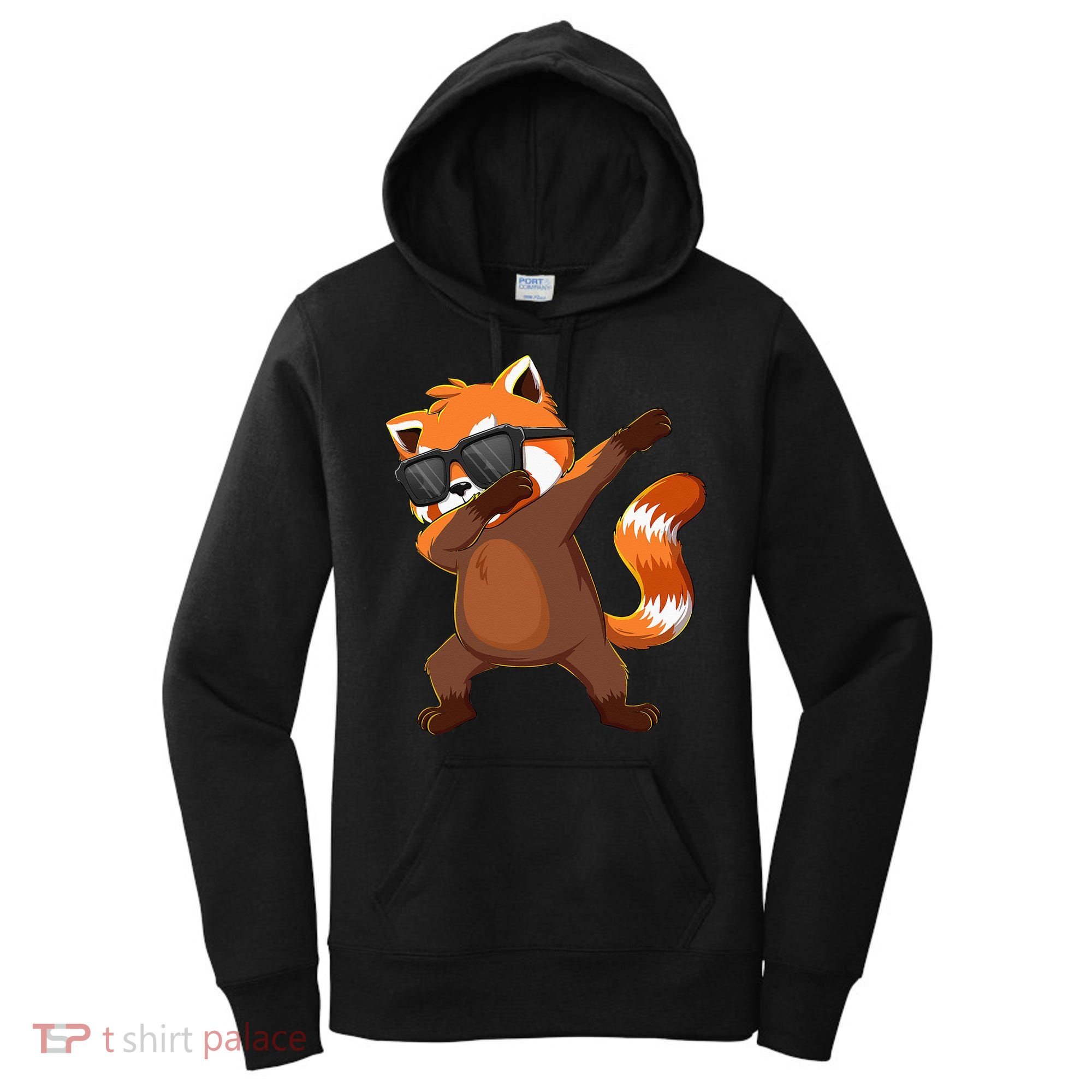 Dabbing Red Panda Wearing Sunglasses Dab Dance Women's Hoodie