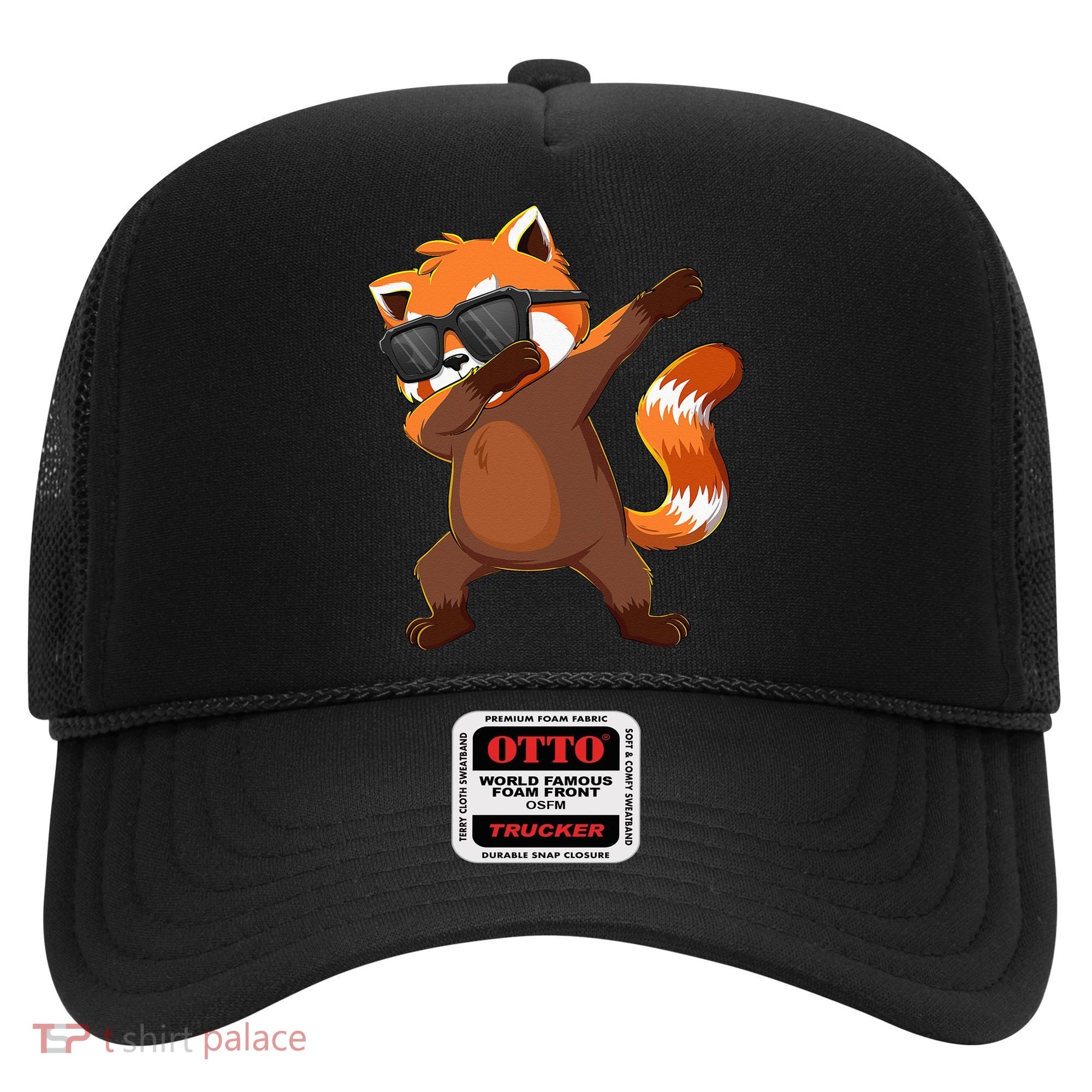 Dabbing Red Panda Wearing Sunglasses Dab Dance Hat
