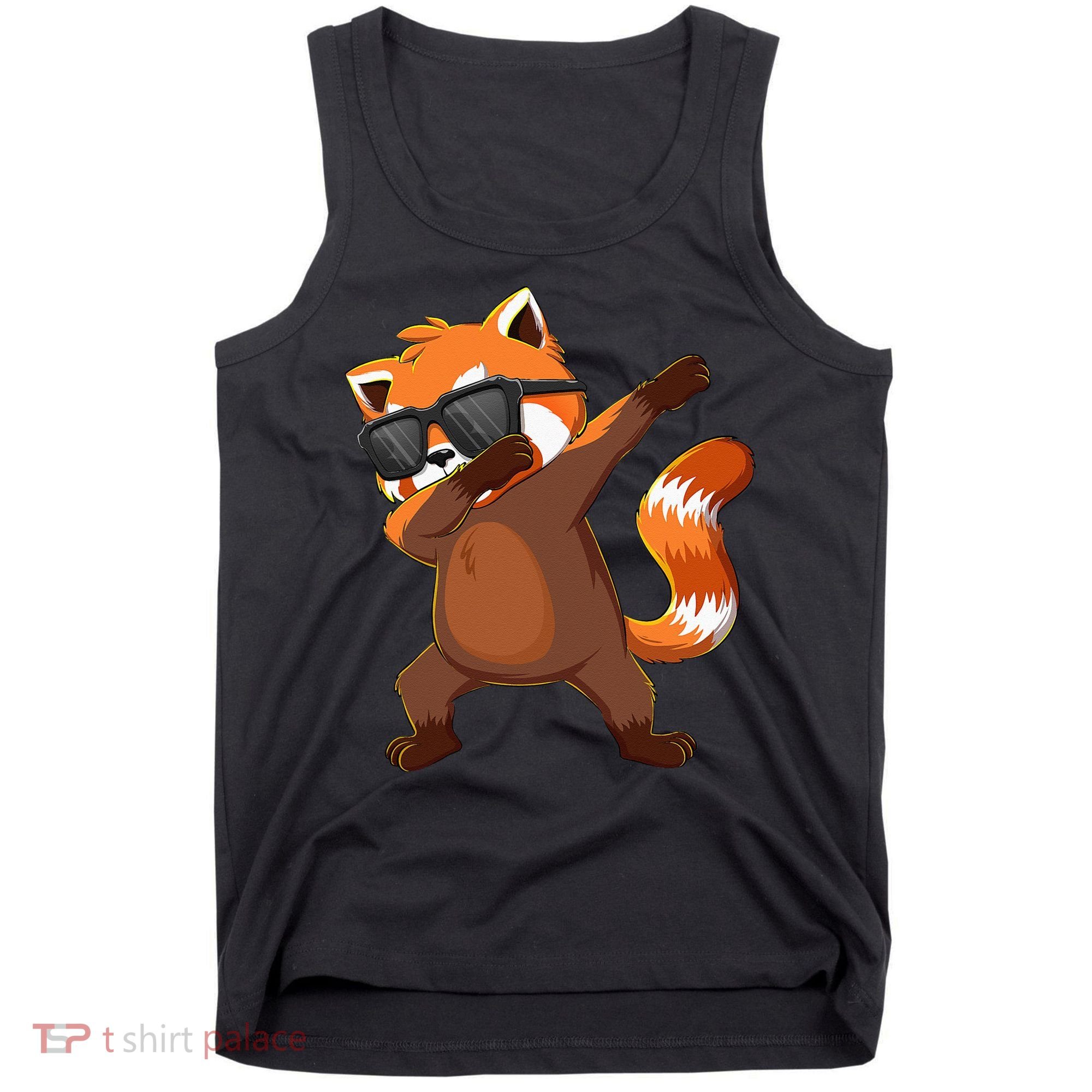 Dabbing Red Panda Wearing Sunglasses Dab Dance Tank Top