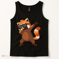 Dabbing Red Panda Wearing Sunglasses Dab Dance Tank Top thumb 2