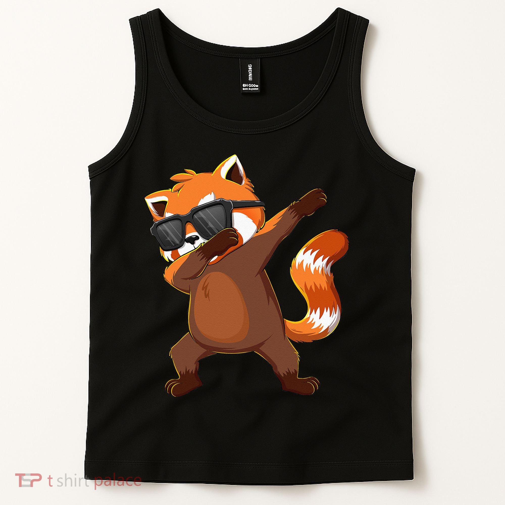 Dabbing Red Panda Wearing Sunglasses Dab Dance Tank Top