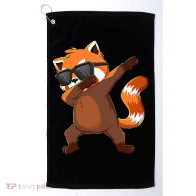 Dabbing Red Panda Wearing Sunglasses Dab Dance Golf Towel