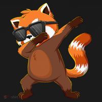 Dabbing Red Panda Wearing Sunglasses Dab Dance Women's Long Sleeve Shirt thumb 2