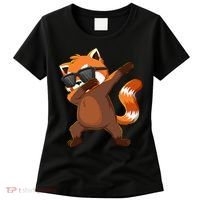 Dabbing Red Panda Wearing Sunglasses Dab Dance Women's T-Shirt thumb 0